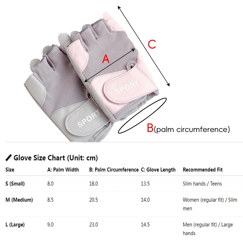 Utaly Breathable Workout Gloves Women & Men Half Finger Gym Gloves Anti-Slip Shock Absorption Lightweight Exercise Gloves for Weightlifting, Cycling, Yoga, Training & Fitness