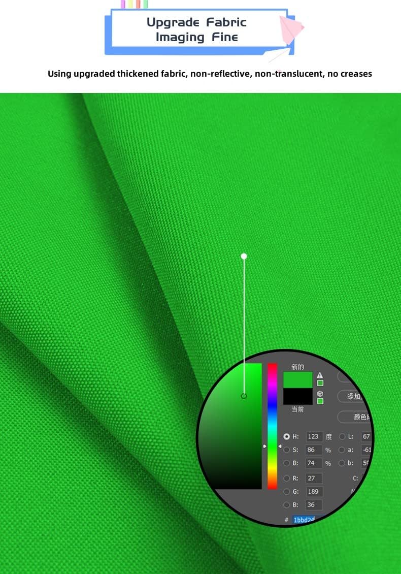 Sesdos 29.5in Portable Green Screen Chair Double Sided Foldable Greenscreen Backdrop, Chroma Key for Streaming Games