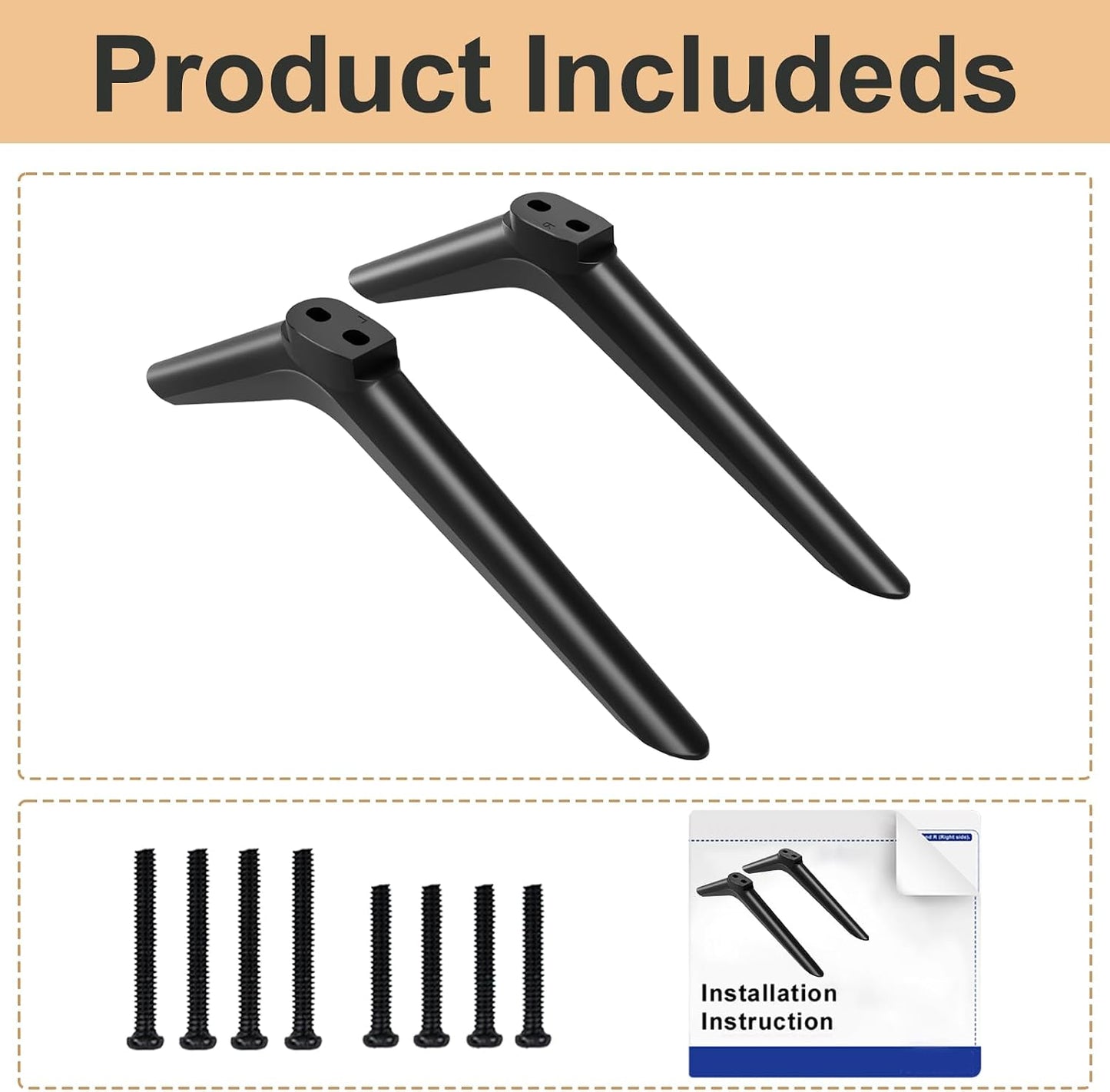 40" 43" 43H4F 43H4030F 43H4030F1 40H5590F 40H4F 40H3F9 40H4030F1, TV Stand for Hisense TV Legs, Base Stand for Hisense