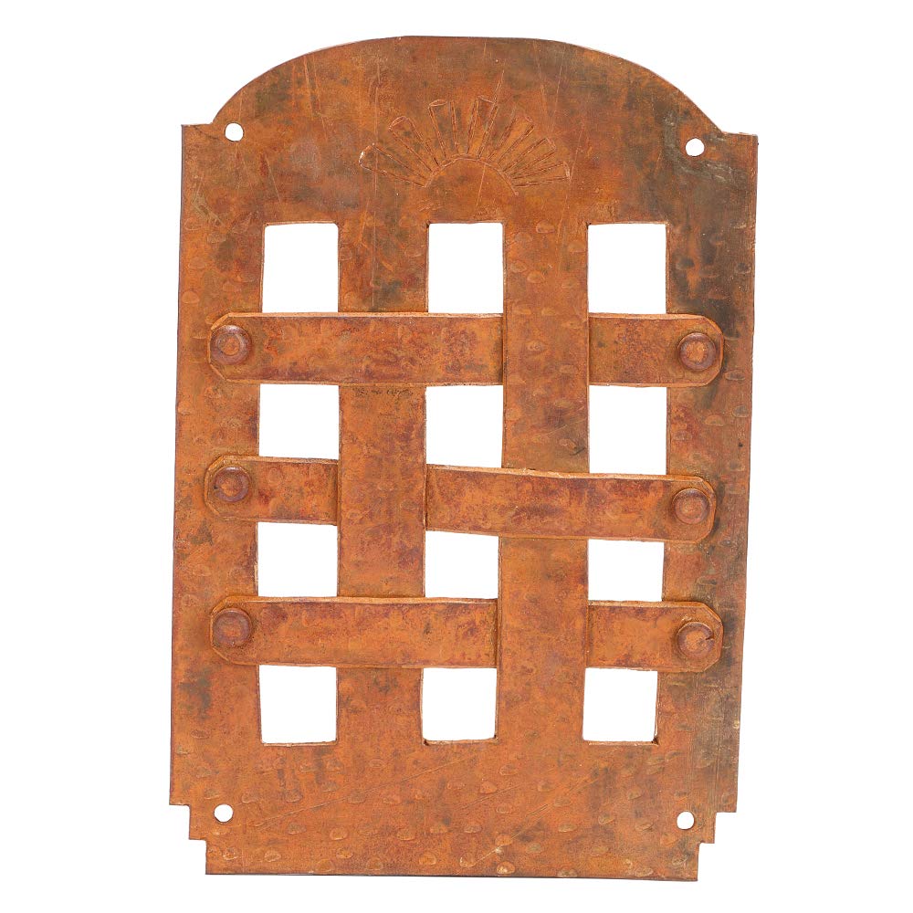 STALLION HARDWARE Hand-Forged Iron Speakeasy Rust Finish Door Grill – Easy Installation