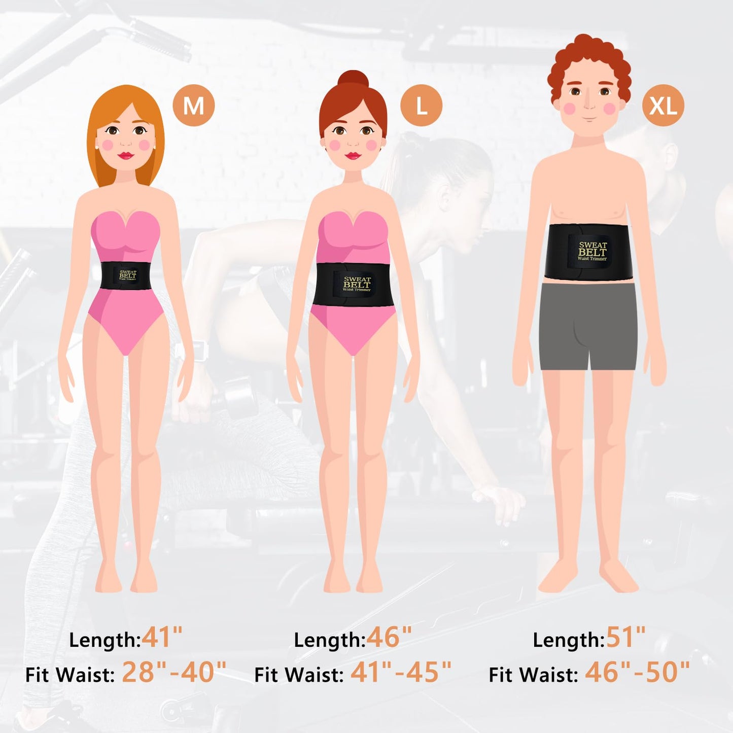 kissleaf Waist Trainers for Women Belly Fat Sweat Band for Stomach Weight Loss Get into Shape Waist Trainer for Women Black