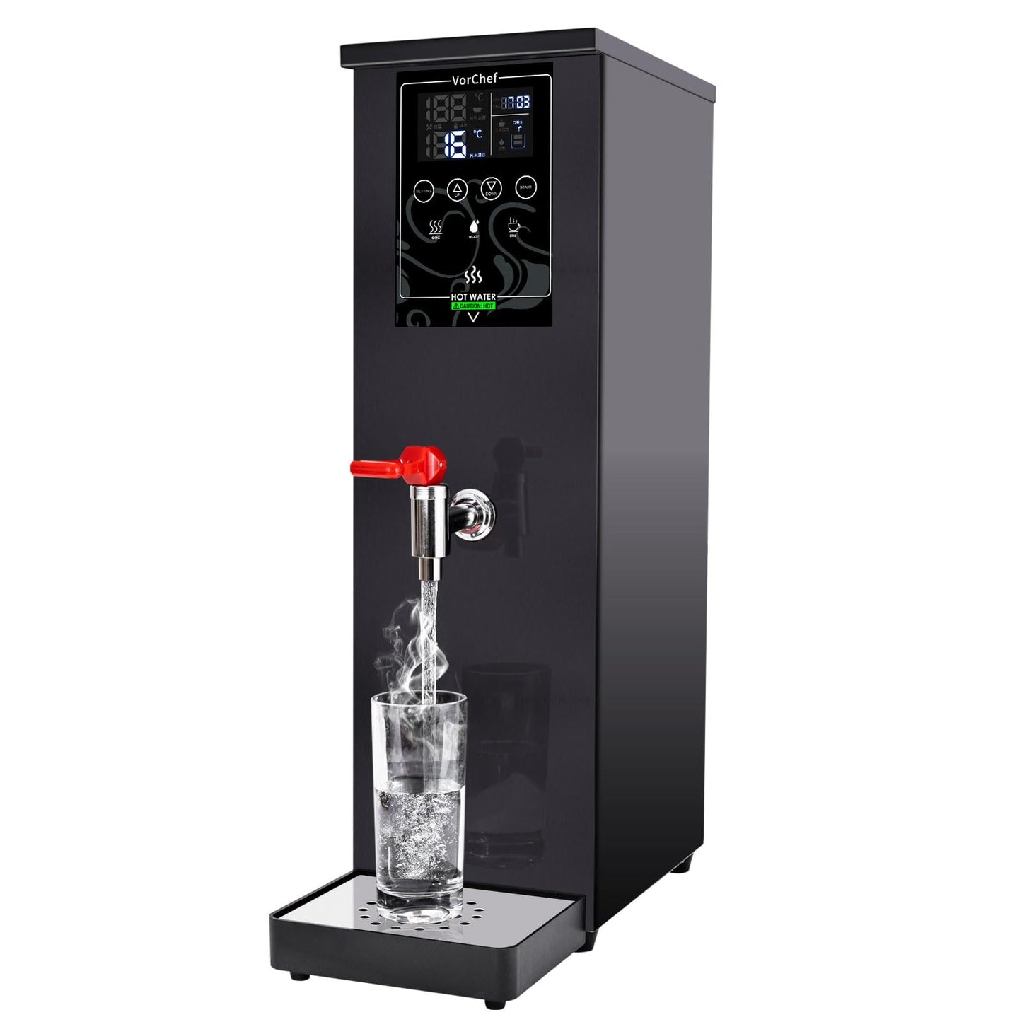 VorChef Commercial Water Boiler Eletric Commercial Hot Water Dispenser Automatic 2500W Heating for Tea Coffee Shop (M)