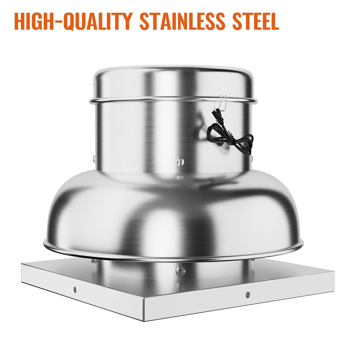 SierraSquad 1400 CFM Upblast Roof Exhaust Fan, Direct Drive Commercial Ventilation Fan with 24.05" Base for Restaurant, Warehouse, and Industrial Us
