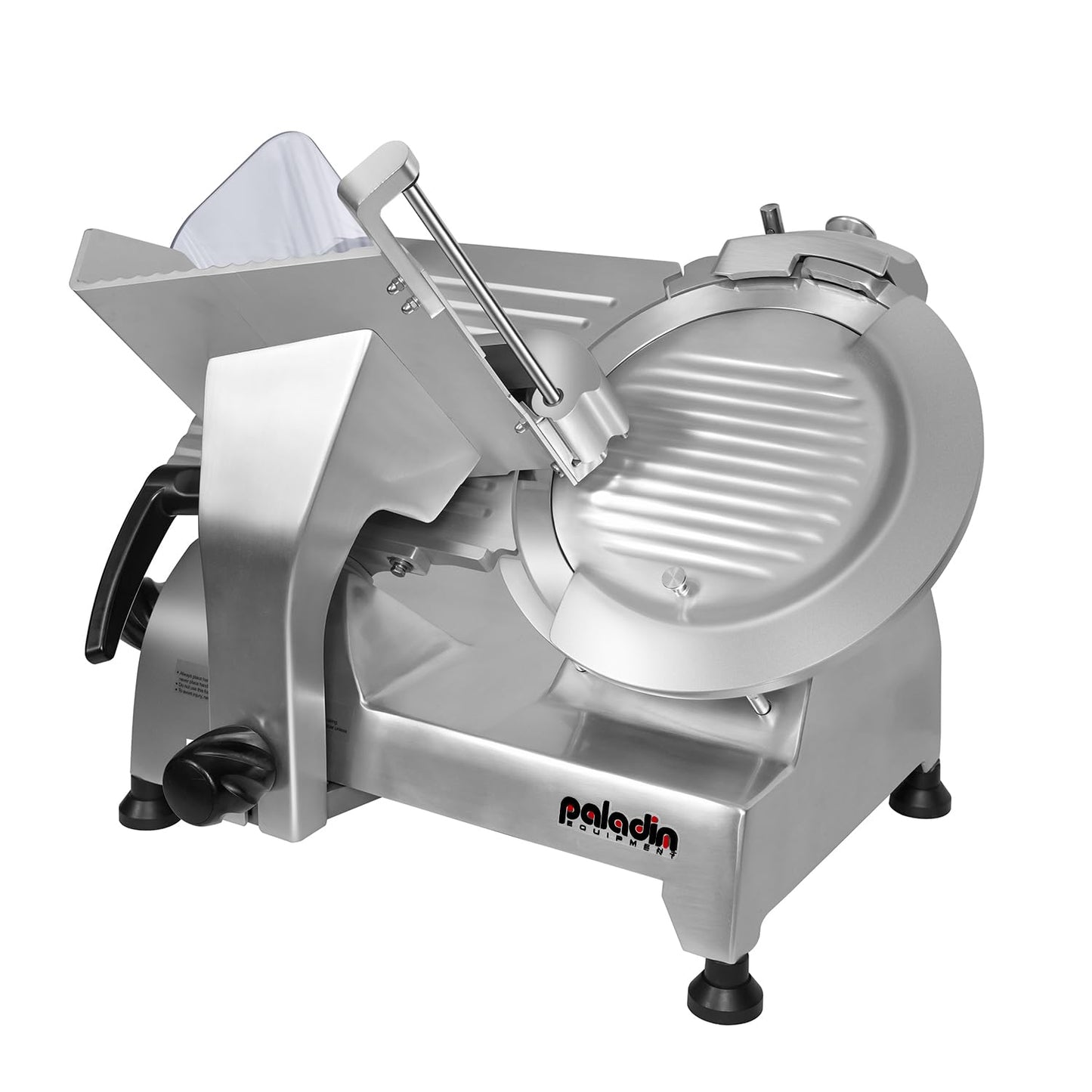 Paladin Equipment 12" Commercial Electric Manual Heavy-Duty Meat Slicer with 1/2 HP Gravity Feed,peak power 850W, Anodized Products,Adjustable Thickness for Meat,Cheese,Veggies Ham Fruit