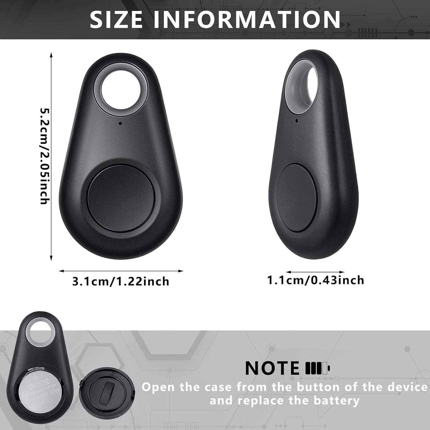 Flutesan 8 Packs Portable GPS Tracking Mobile Tracking Anti Loss Smart Device Key Finder Locator GPS Tracker Device
