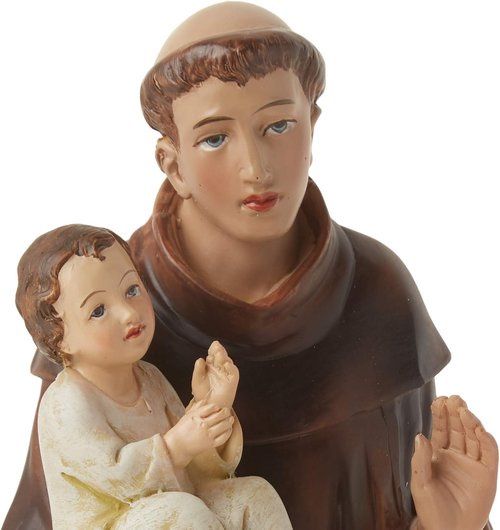 George S. Chen Imports Saint Anthony Holy Figurine - 12" Religious Statue Decor