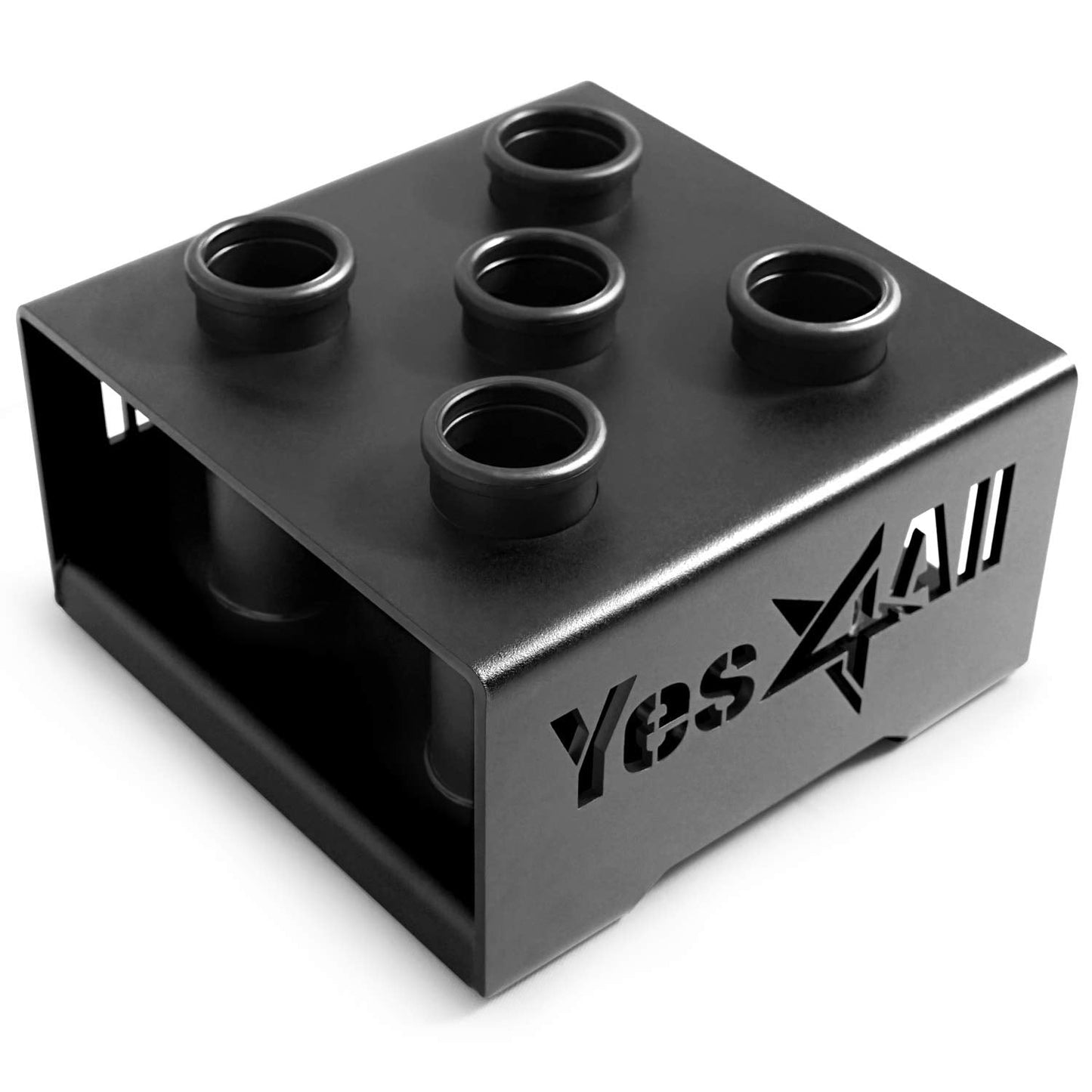 Yes4All Barbell Holder 5 Bars Vertical Storage Display Rack for Olympic Bar,C. Black
