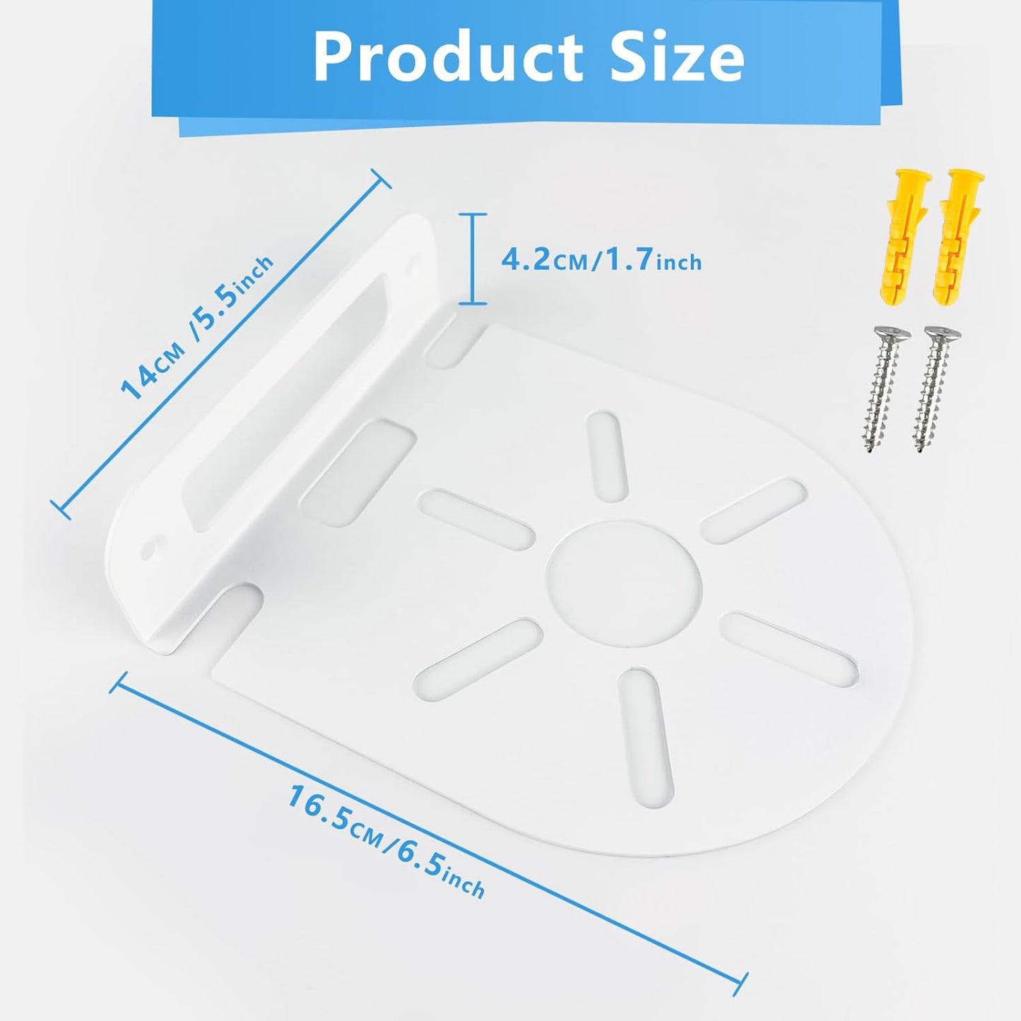 Roolaudk 2 Pack Floating Shelves for Wall Mount Holder for Flower Pot, Security Camera for Baby Monitor, Dog Detection