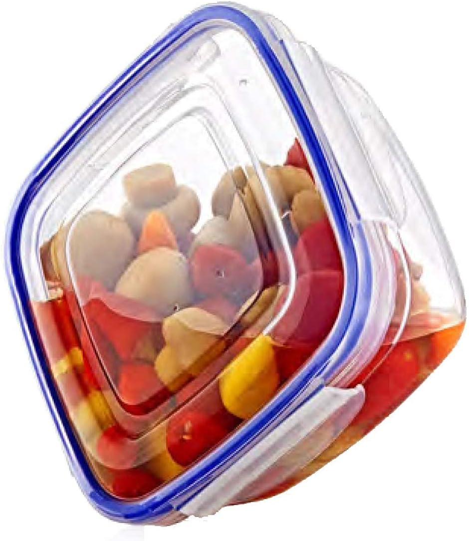 Superio Airtight Food Storage Containers - Leak Proof Meal Prep Set of 3 | BPA-Free, Microwave & Freezer Safe