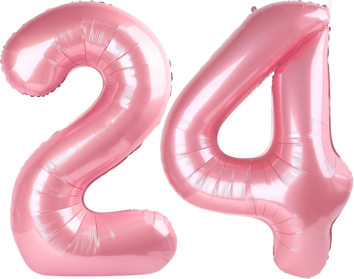 Number Balloons 40 Inch - Pearl Pink 24 Big Balloons for Happy Birthday & Wedding Party Decorations