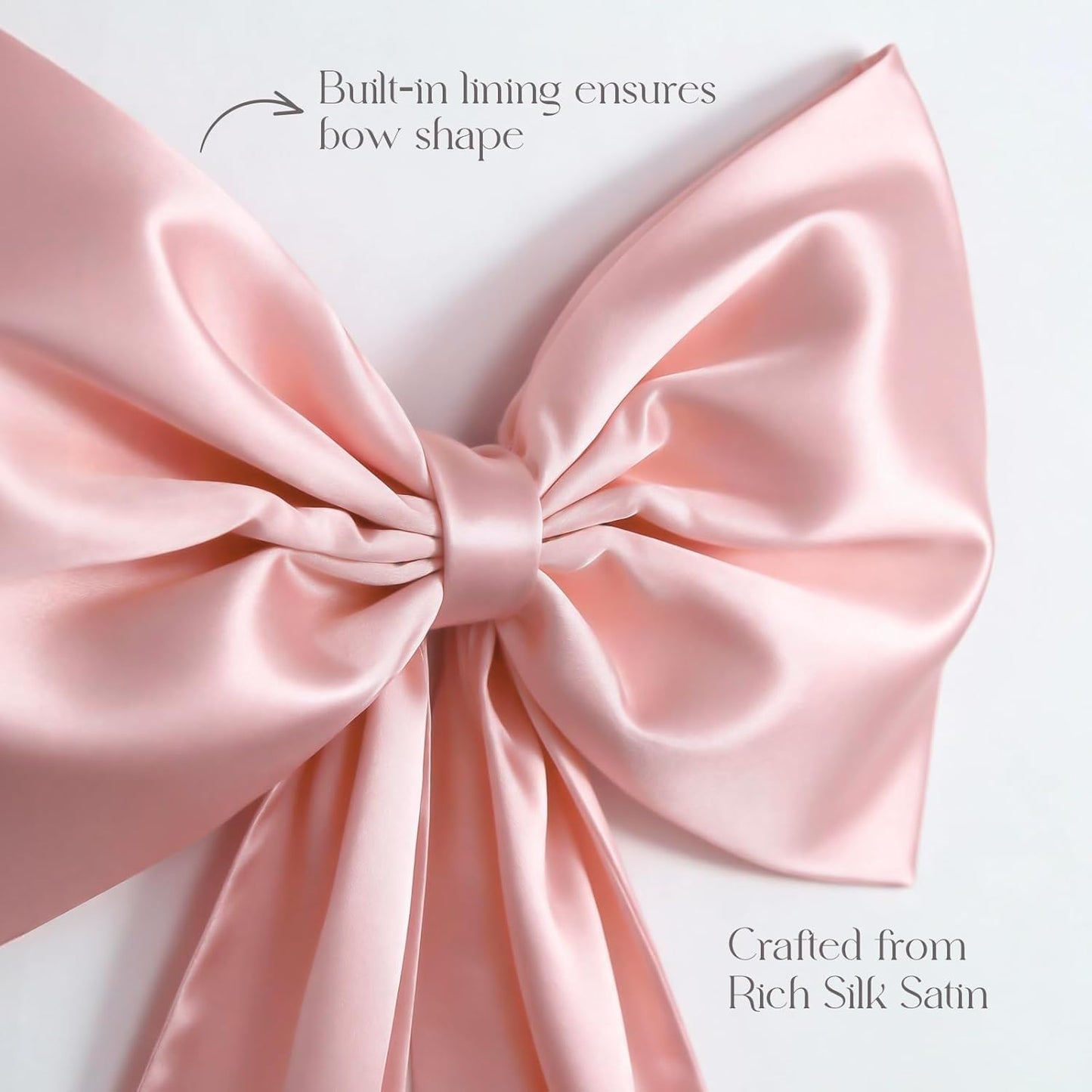 Skiennix Large Pink Bow Set - 22Pcs Giant Satin Bows (40x24 Inch) & 21 Small Bows for DIY Decor