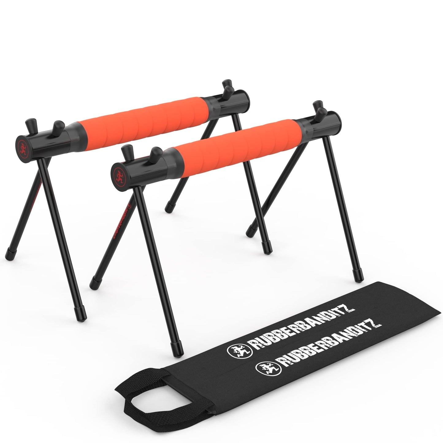 Rubberbanditz Parallettes Calisthenics Handles – Push Up Bars & Dip Bar Stand – Parallel Bars Dip Station for Strength Training – Pushup Handles Parallettes Bars for Home Gym Workouts