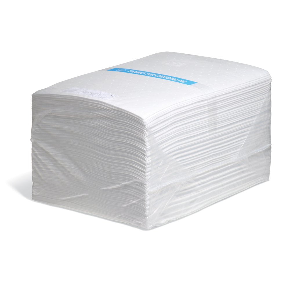 PIG Oil Mat - Oil-Only Absorbent Mat Pad - 200 Pads per Bag - 15" x 20" Pad - Absorbs up to 14 Ounces per Pad - MAT423