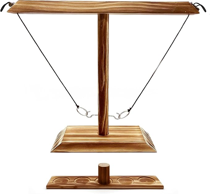 Ring Toss Games for Adults, Fun Hook and Ring Game, Home, Bar and Party Handmade Wooden Interactive Game