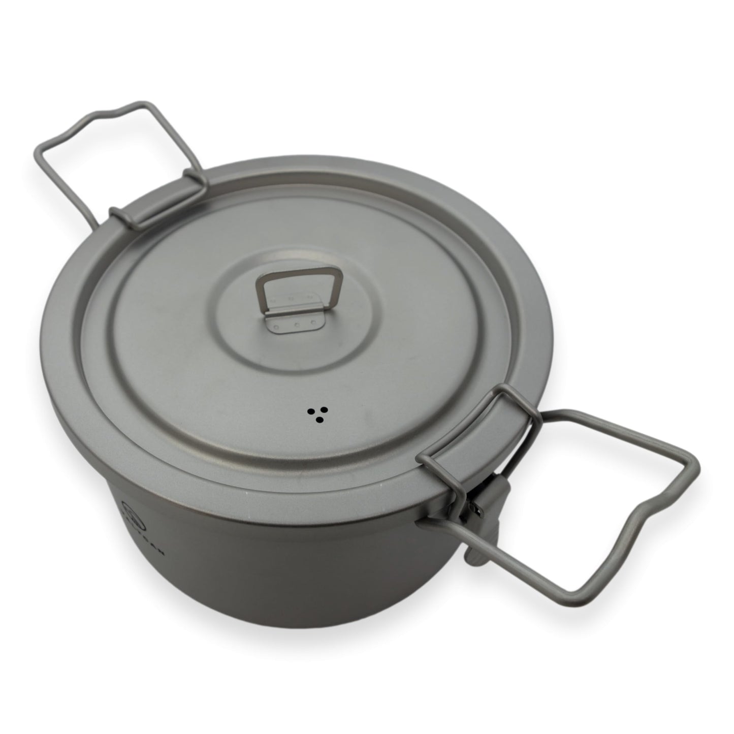 Valtcan 2000ml Titanium Rice Cooker Pot with Locking Lid 67 fl oz, Grade 1 No Coating PFAS-Free, Inner Pot with Measurement Marks, Ultralight 589g Camping Cookware for Backpacking Home Kitchen