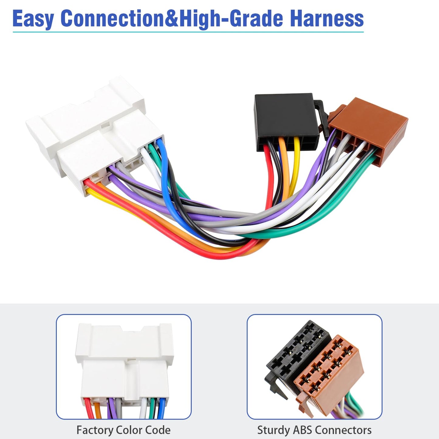 Connector,16Pin Radio Wiring Harness for Hyundai Stereo Car Radio Wire Harness Adapter Compatible with Elantra Sonata