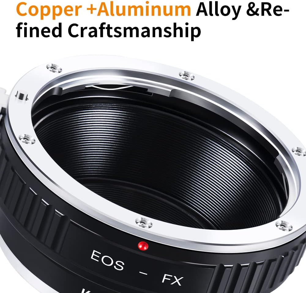 K&F CONCEPT X-Pro1 Lens Mount Adapter EOS EF/EFS Lens to Fuji FX Mount X Camera X-Series Mirrorless Cameras