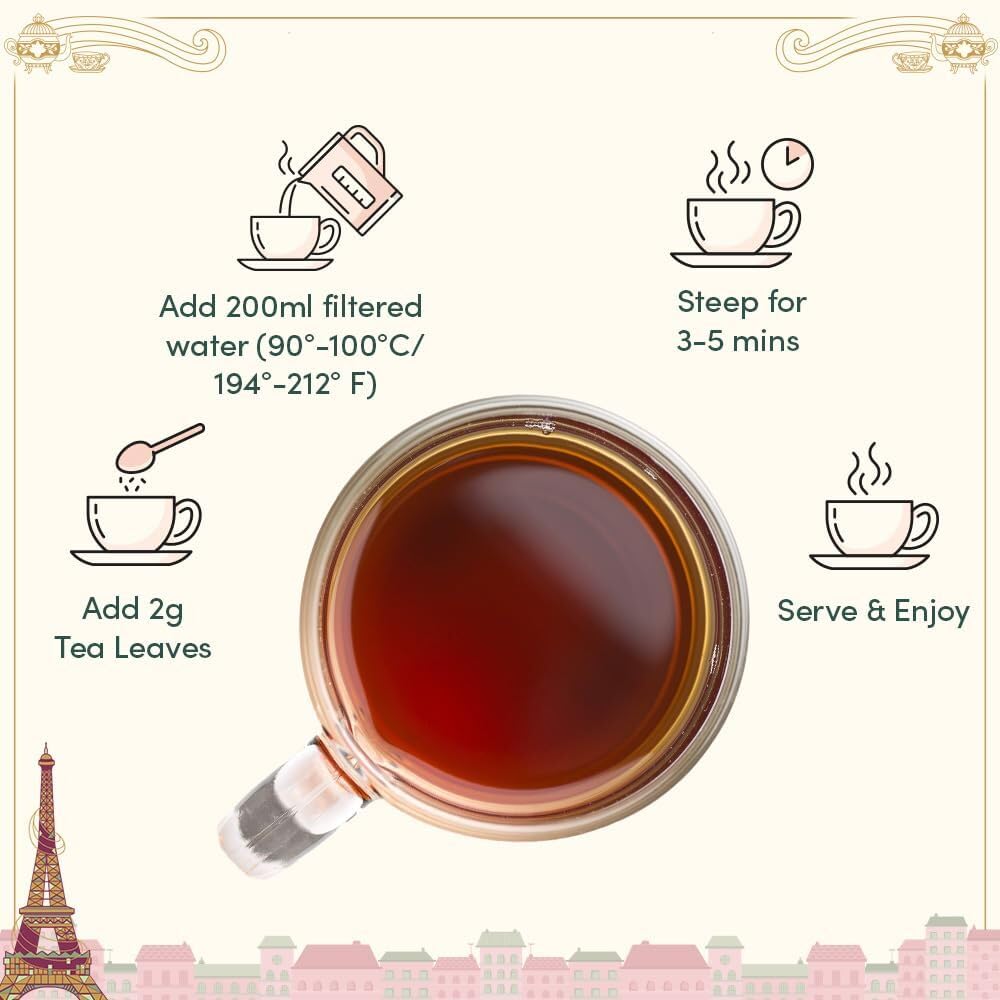 VAHDAM Weekend in Paris Tea Gift Set - 9 Assorted Luxury Teas | Travel Edition | Natural, Gluten-Free, Non-GMO