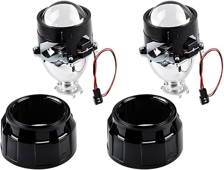 H4 H7 H11 9005 9006 9007 H13 1 Black1 Compatible with Frontlight Pair of Mini Bi-xenon Projector Lens Low High Beams