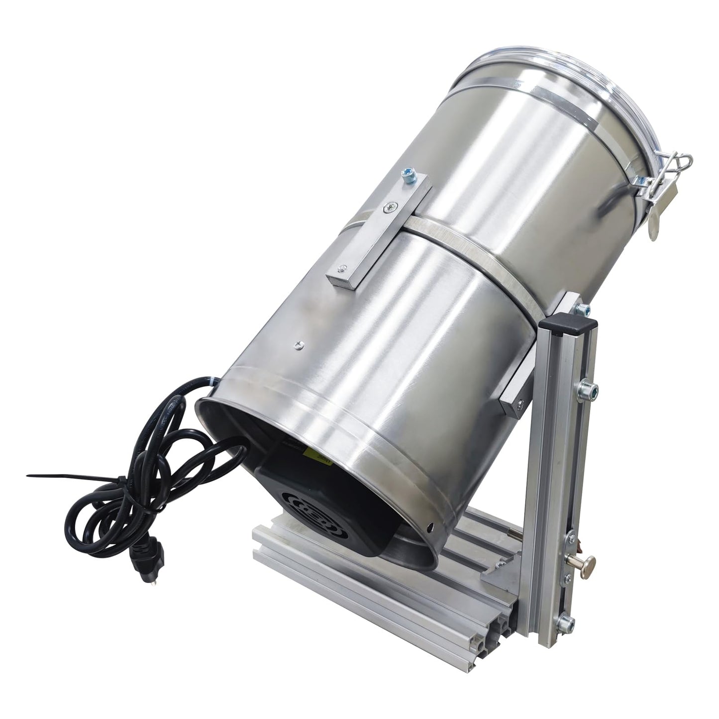 PreAsion 110V 60W Laboratory Mixing Machine for Pellet and Powder - 0.1-3kg Capacity 416/304 Stainless Steel with Timer & Tilting Discharge