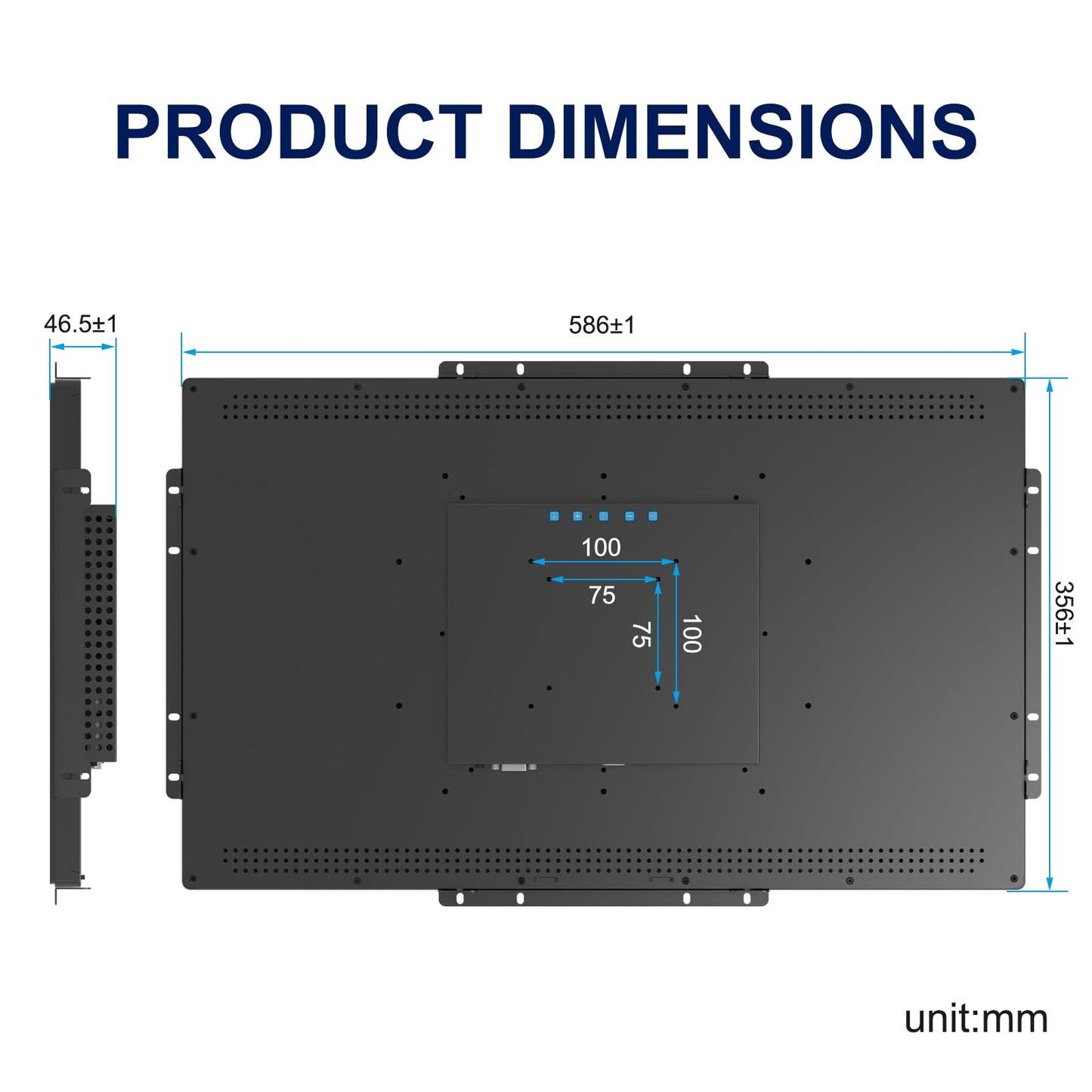 Bosunre 23.8 Inch Multi-Touch Screen Monitor, VESA Mount & Open Bracket Installation,Open Frame Touch Monitor,1920x1080 Resolution for Vending, HMI and Digital Signage 7x24h Work
