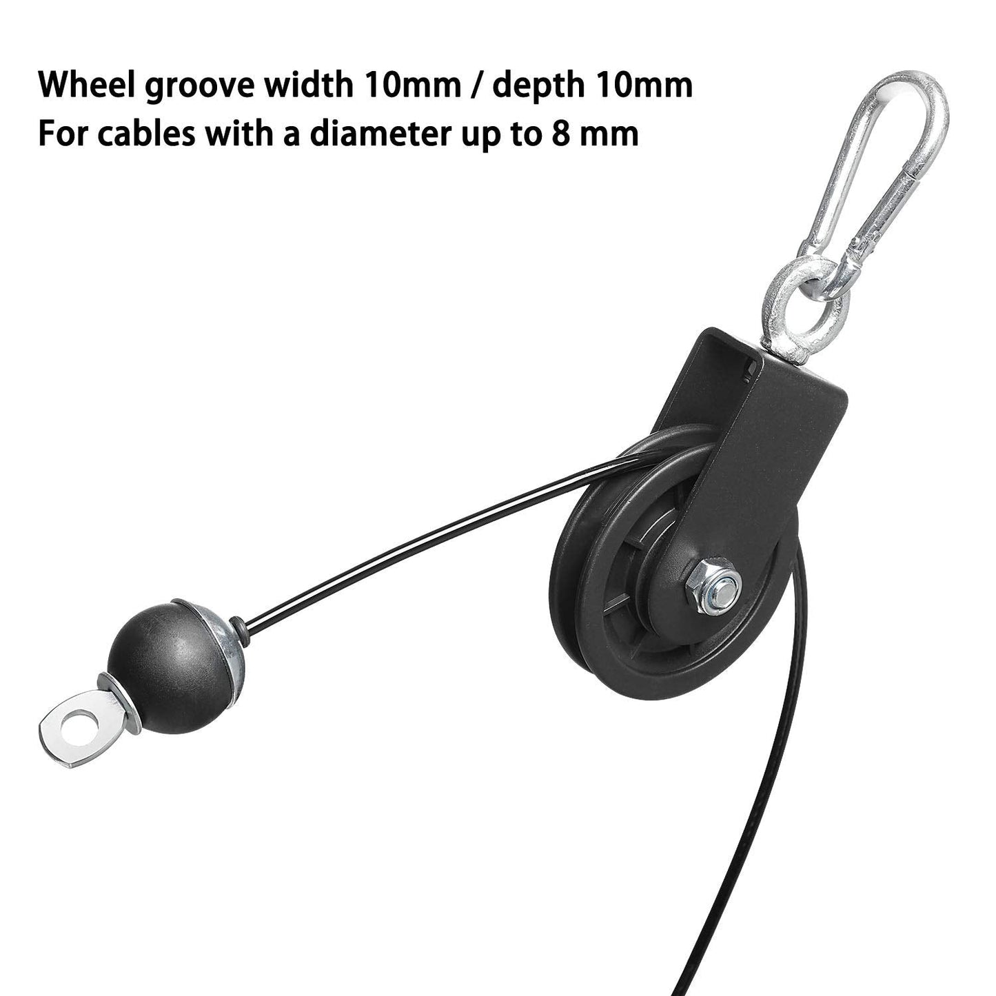 Vishusju 90mm Pulley Wheel for Cable Machines Silent Bearing Home Gym Equipment Pull Down Attachment Weight Lifting Pulley Traction