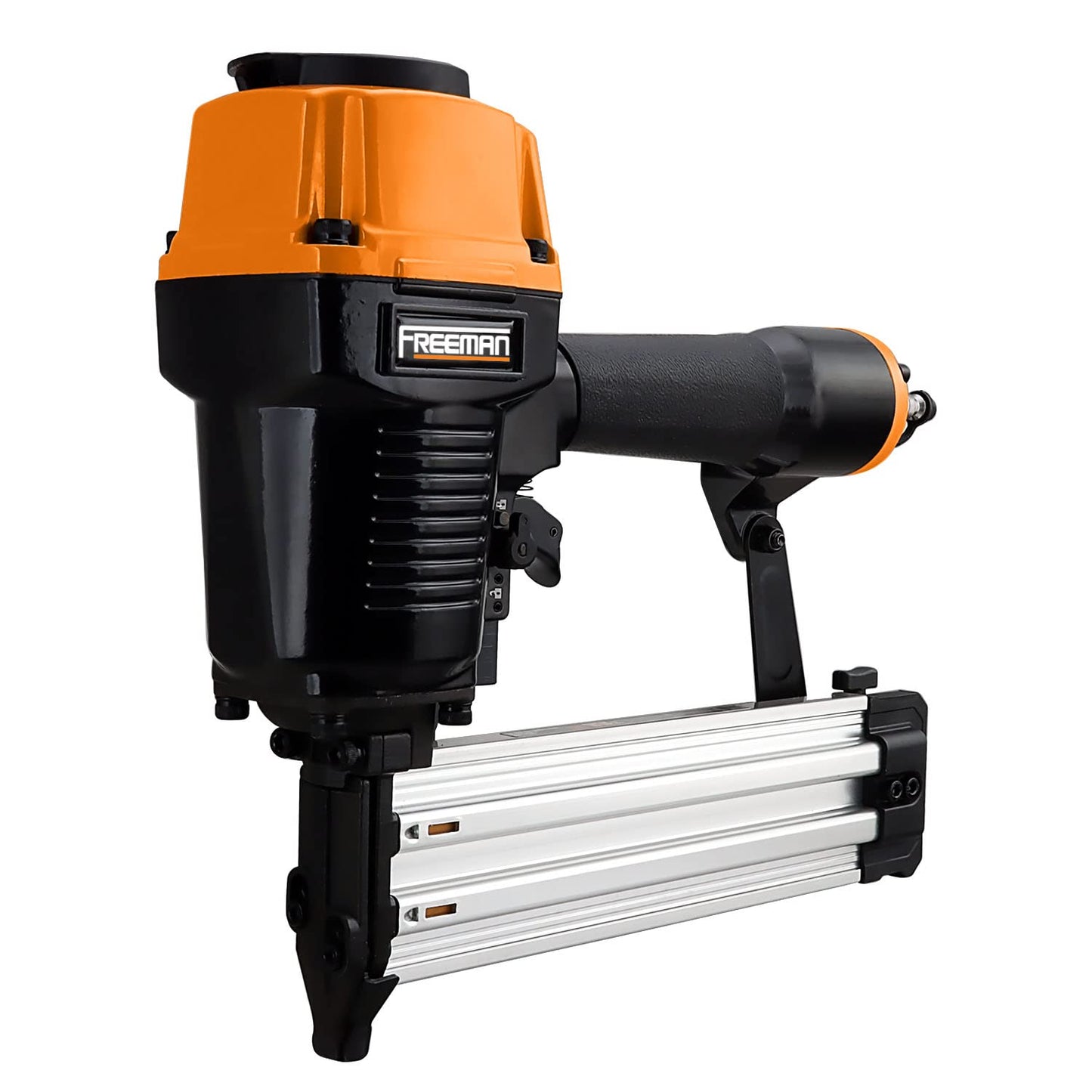 Freeman PCTN64 Pneumatic 14-Gauge Concrete T Nailer, 5/8"–2-1/2" Nails, Heavy Duty Concrete & Steel Nail Gun for Plywood, Decking, Furring, Fencing, Subflooring, Siding, and Soffits