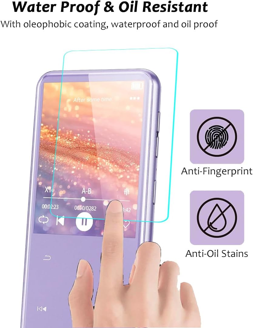 Covthch 3 Pack M3 M6 MP3 M3 M6 2.4" MP3 for AGPTEK / Aiandcc Player Screen Protector, HD Clear Anti-Fingerprint