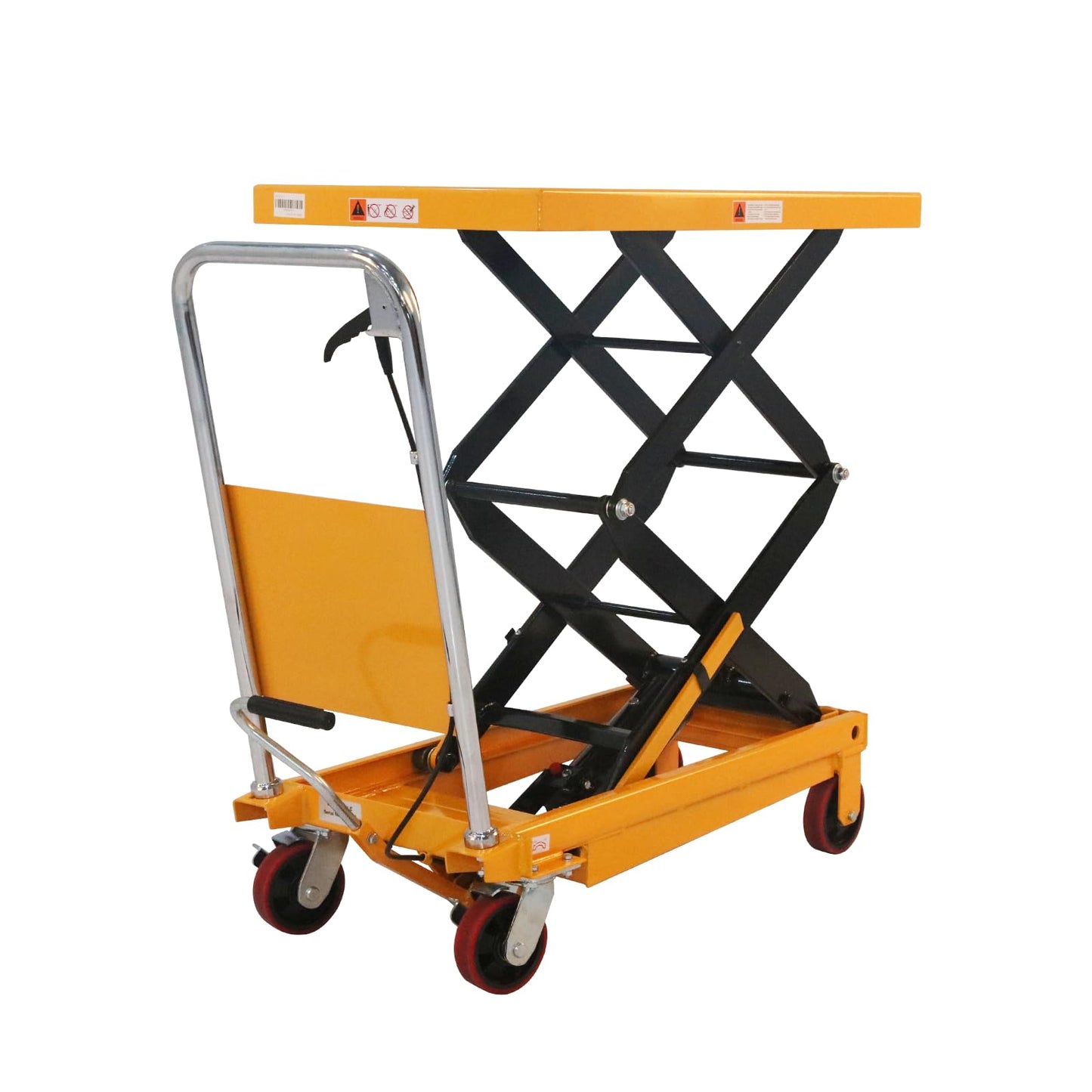 APOLLO Lift Table Cart Double Scissor Hydraulic Lift Table Cart 51" Lifting Height Elevating Cart 770lbs Capacity