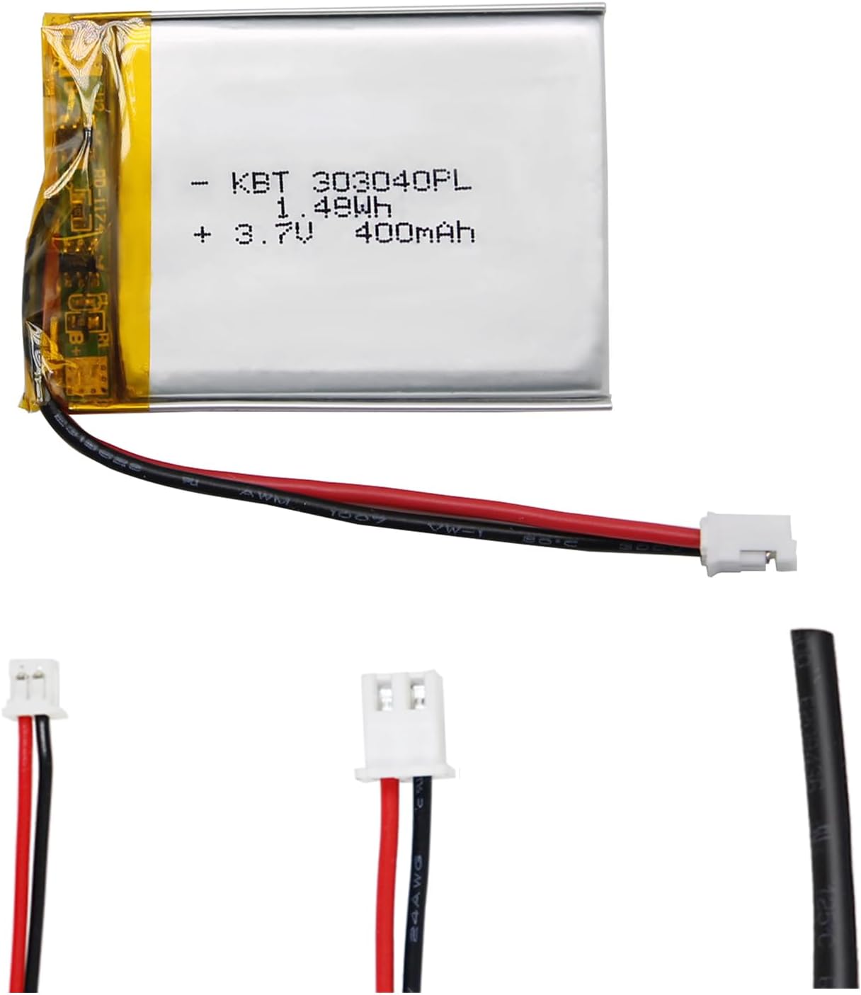 KBT KEEP BETTER TECH 3.7V 400mAh 303040 2.0 KBT Li-Polymer Battery: Rechargeable Lithium-ion Batteries Replacement