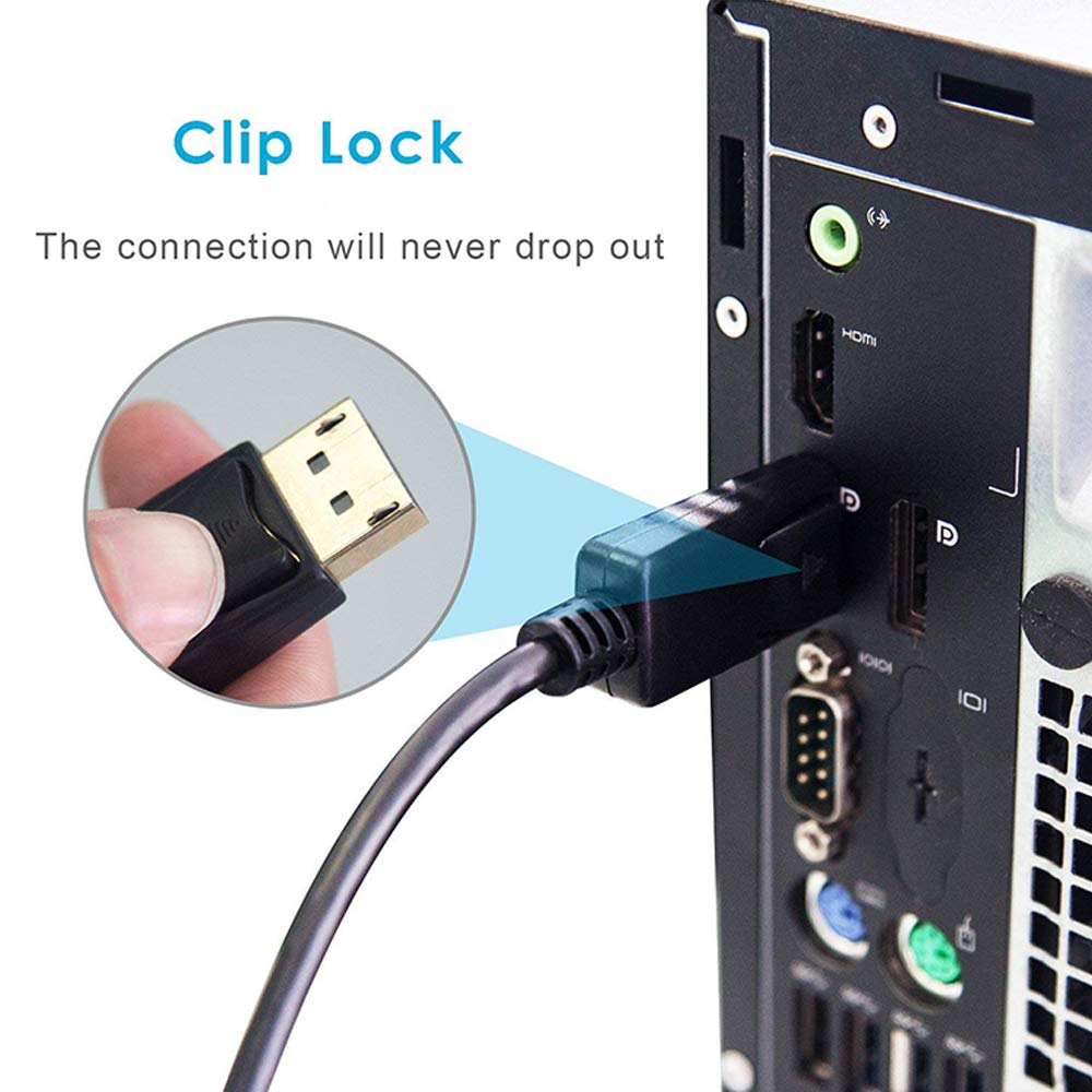 Anbear (1 Pack, DisplayPort to HDMI, Display Port Adapter to HDMI for Desktops and Laptops Connect to HDMI Displays DP)
