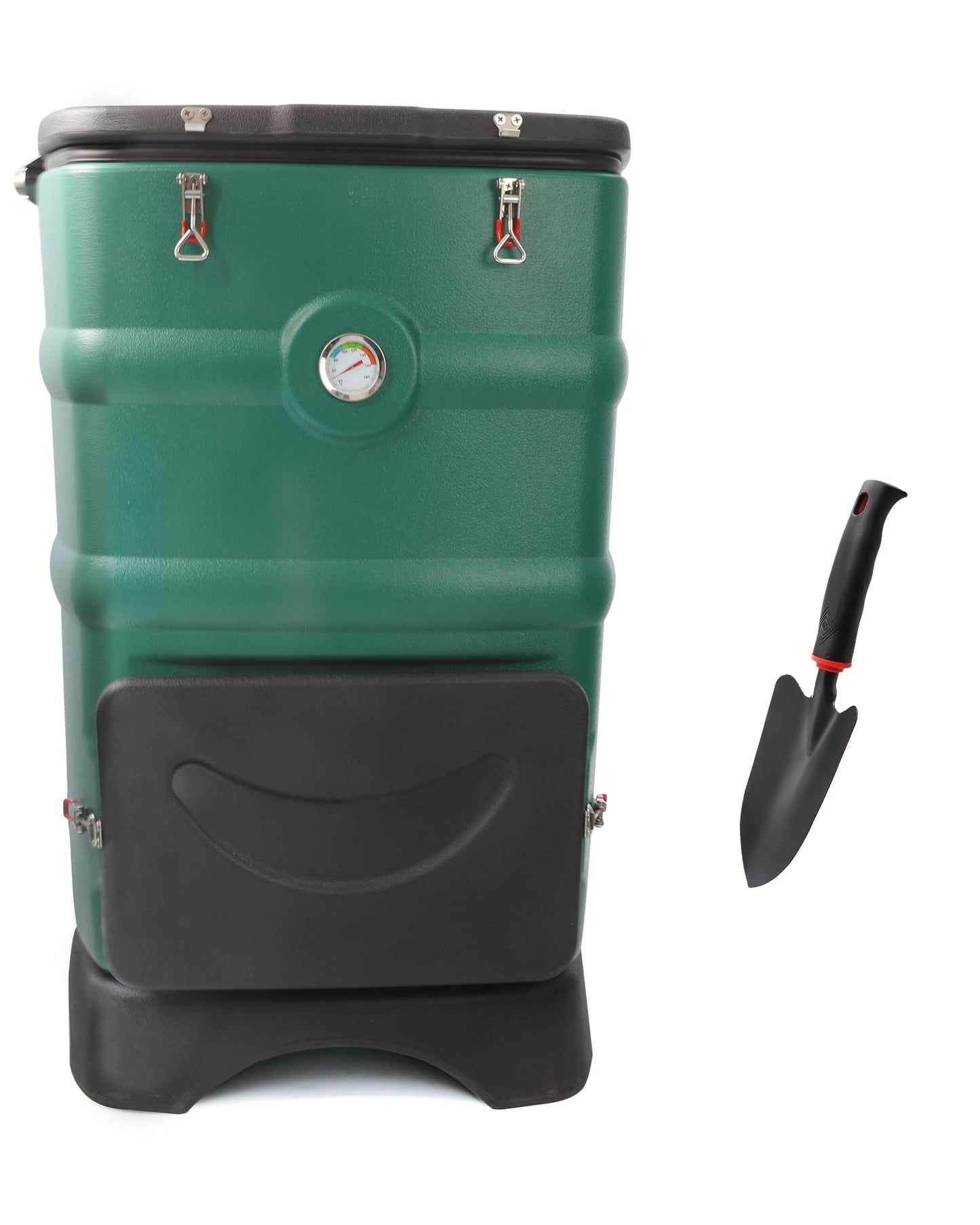 Insulated Compost Bin with Ventilation System - Quickly Composting All Year Round,A Reservoir at The Bottom Design to Collect The Leachate (Green)