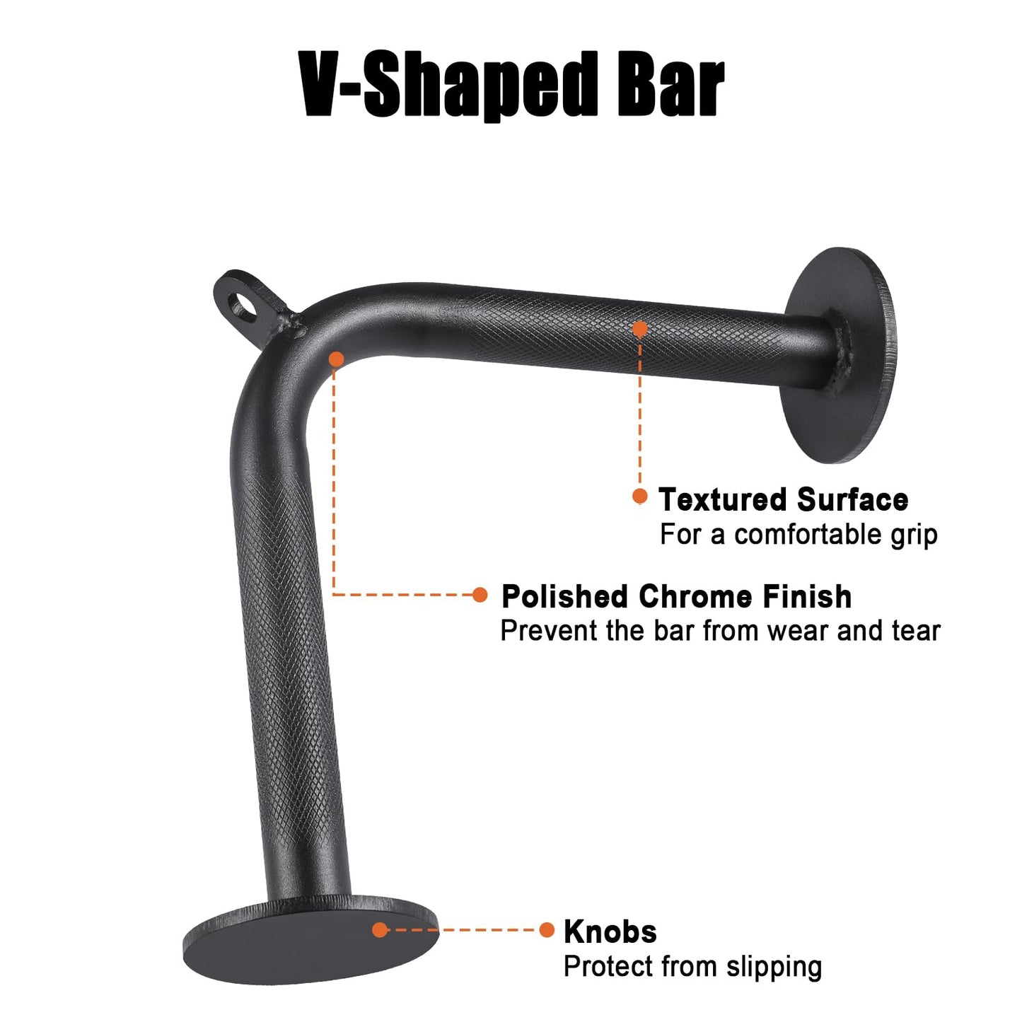 Workout Cable Machine Attachment for Home Gym, SERTT LAT Pulldown Attachments, Cable Accessories for Weight Training, Straight Pull Down Bar, Tricep Rope, Double D Row Handle, V-Shaped Bar