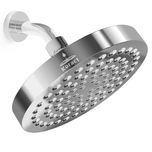Koract Shower Head High Pressure Rain Premium Luxury Design Anti-Clogging Silicone Nozzles Adjustable Replacement for Bathroom Shower Heads (Luxury Polished Chrome 6" Round)