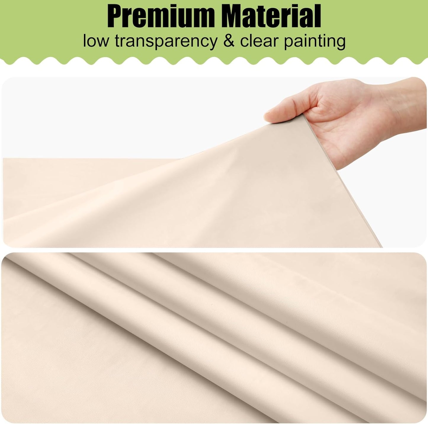 Smiry Disposable Tablecloths - Waterproof 54 x 108 Inch Ivory Rectangle Covers | 6 Pack for Parties