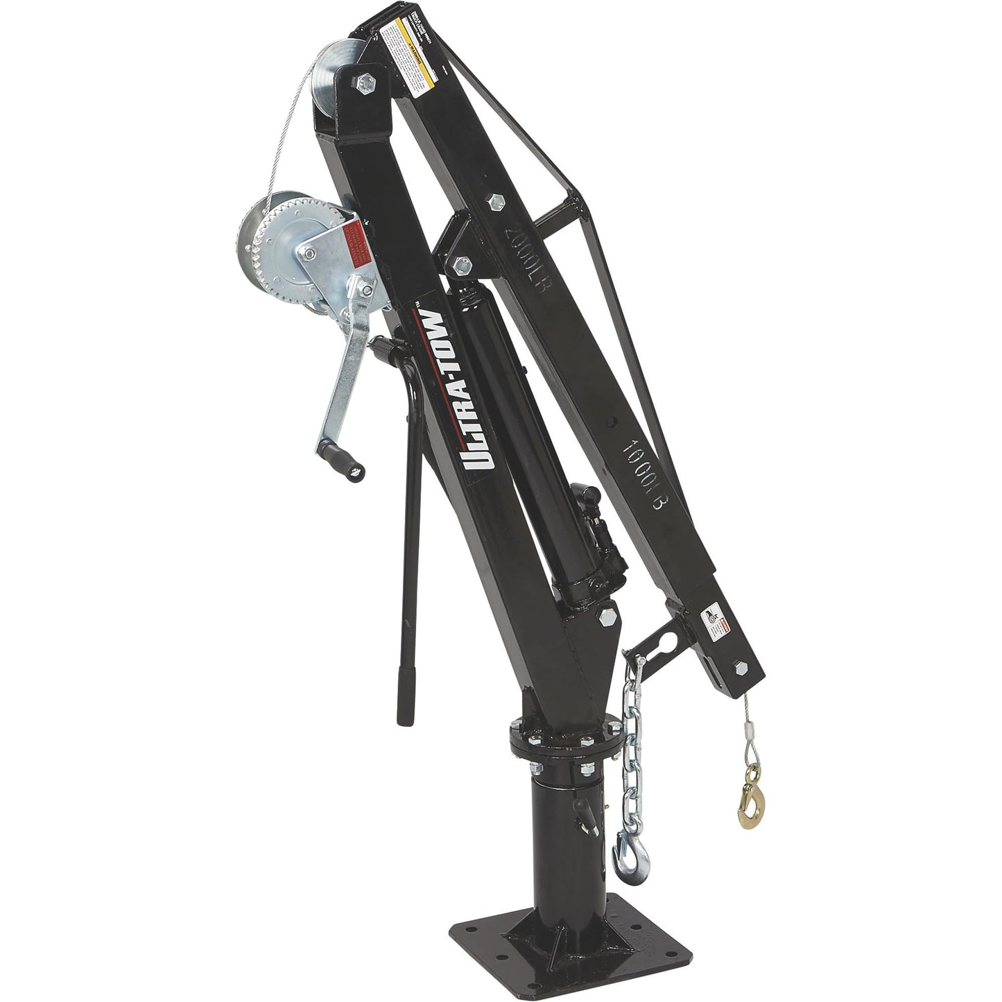 Ultra-Tow Hydraulic Pickup Truck Crane with Hand Winch - 2000-Lb. Capacity