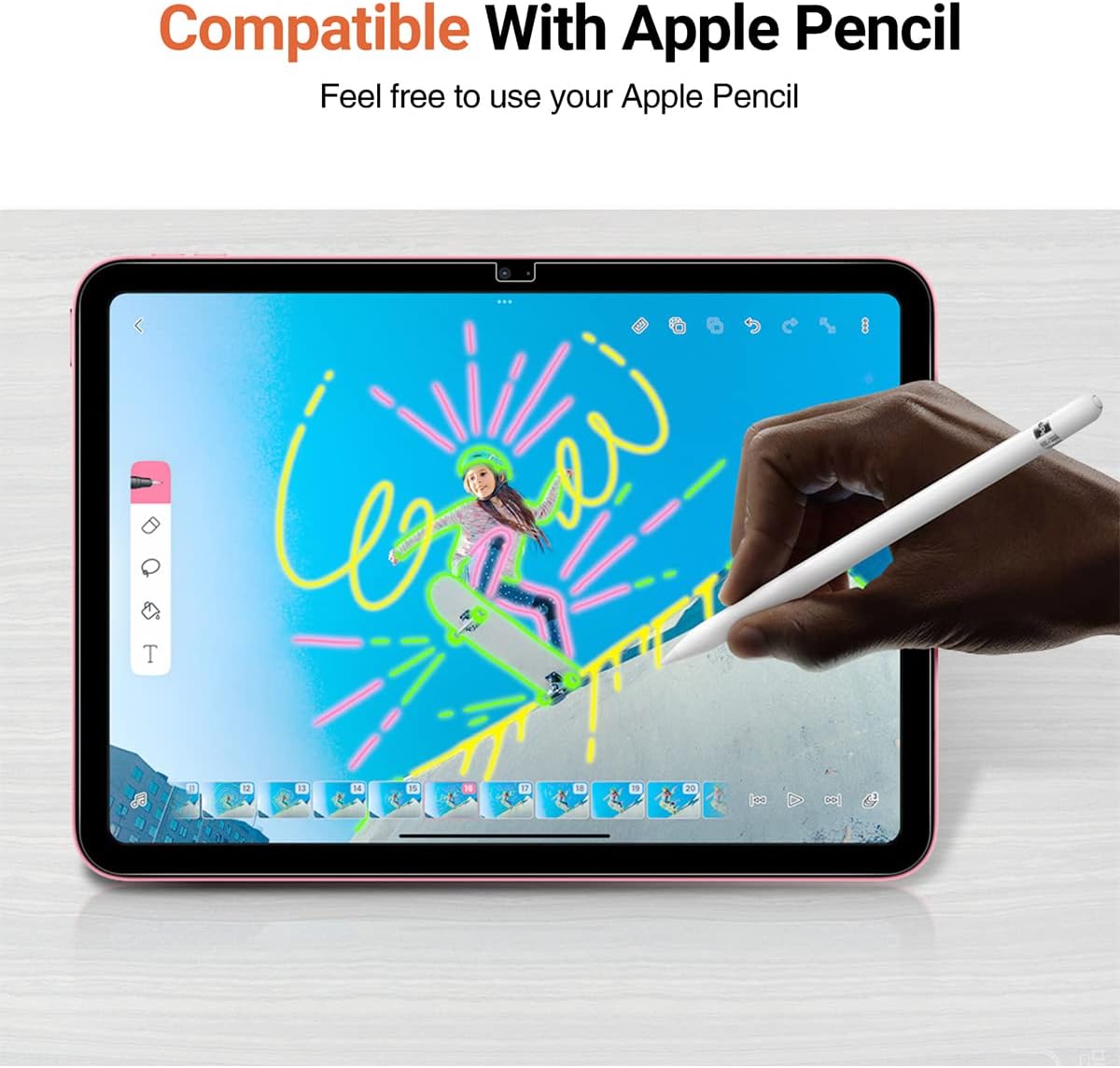 (A16) 11th/10th (2025/2022) A3354 A3355 A3356 A2696 A2757 A2777 A3162, FILMEXT Privacy Screen Protector for iPad