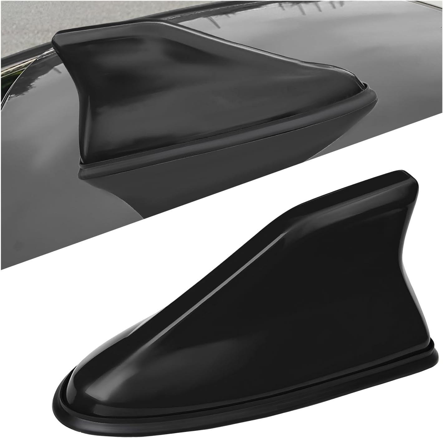 Sbulhia Shark Fin Antenna Cover for Car, Auto AM/FM Radio Signal Base Top Roof Aerial Cover with Adhesive Tape