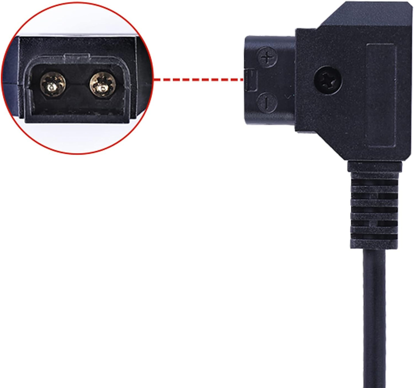 LSYRIA 5.5 2.1mm PIX-E7 PIX-E5 7 400s, 40inch D-Tap to Locking DC Monitor Power Cable, Right Angle Cable Suitable