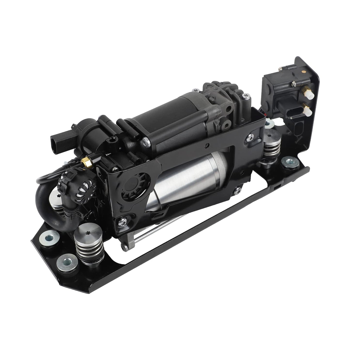 RXLUCKIES Compatible with Air Suspension Compressor BMW 37206789450 F01 F02 F04 F11 535i 550i 740i 740Ld 750i 760Li Alpina B7（Compressor+Bracket+Valve Block）