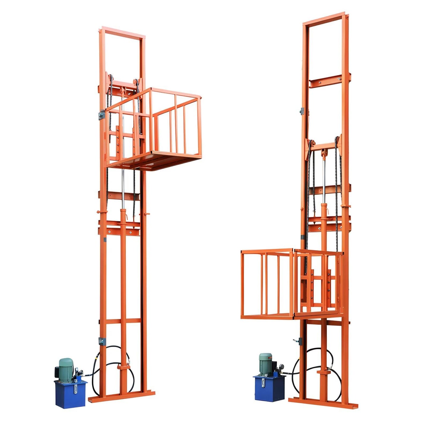 JIN YANG HU 1Ton/2200Lbs Load Electric Platform Lifts,9.8FT Lifting Height Hydraulic Freight Lift Elevator,Wall Mounted Factory Warehouse Home Space Dedicated Freight Elevator