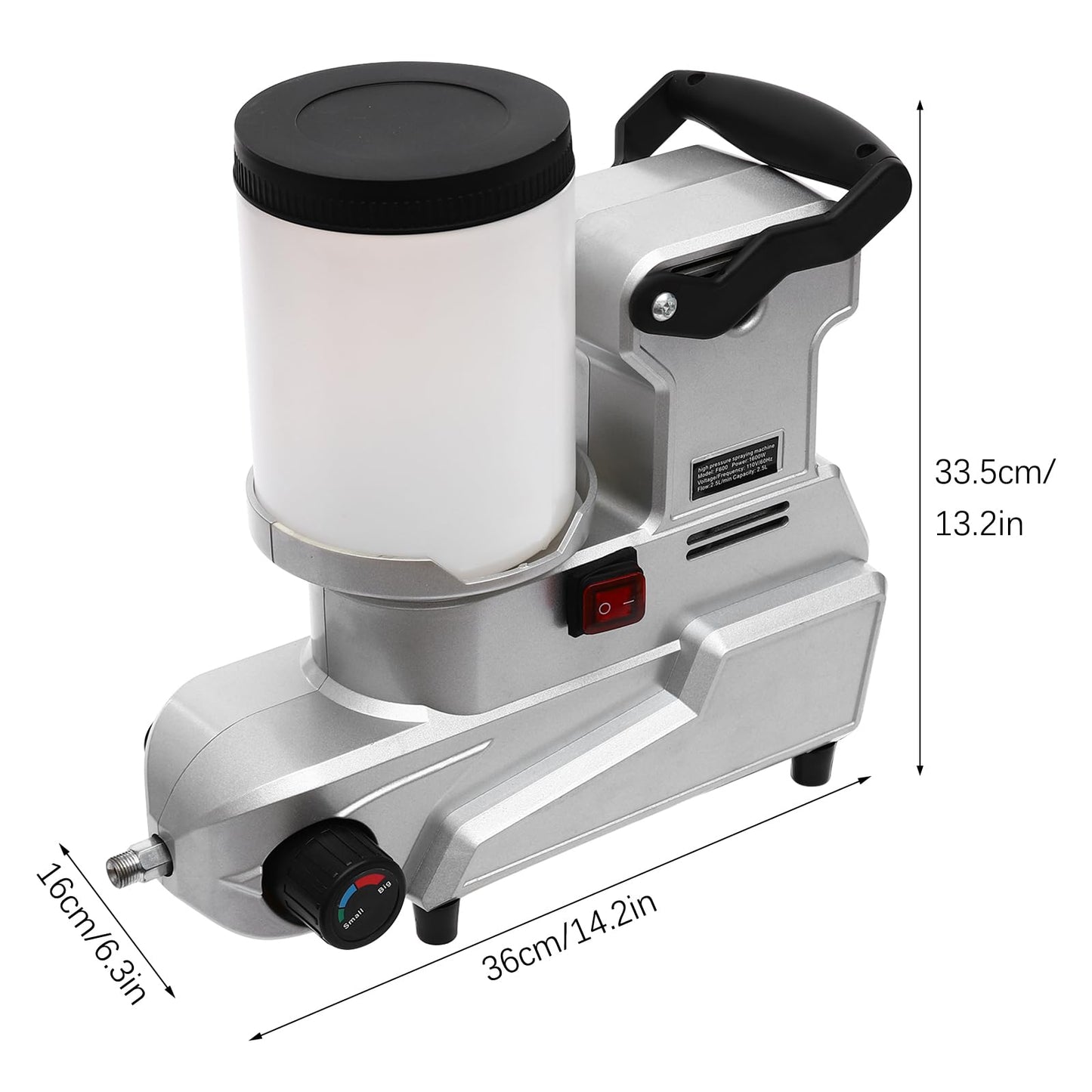 Airless Paint Sprayer,1600W High Pressure Efficiency Airless Stand Sprayer for Home Interior, Exterior, Commercial Use, DIY Handyman-Professional Contractor Grade Spray Paint Machine