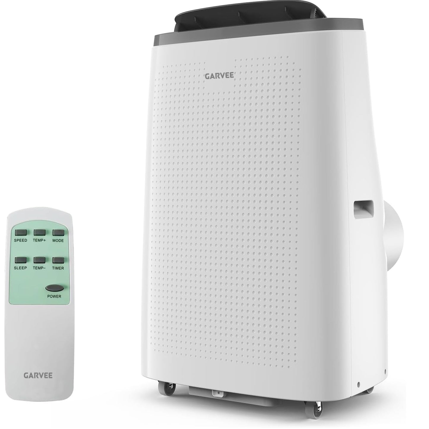 Garvee 14000 BTU Portable Air Conditioner for Rooms up to 750 Sq. Ft, 3-in-1 AC Unit with Cooling, Dehumidifier & Fan, 3 Fan Speeds, Auto Swing, 24H Timer, Energy-Saving, Remote & Window Kit, Gray