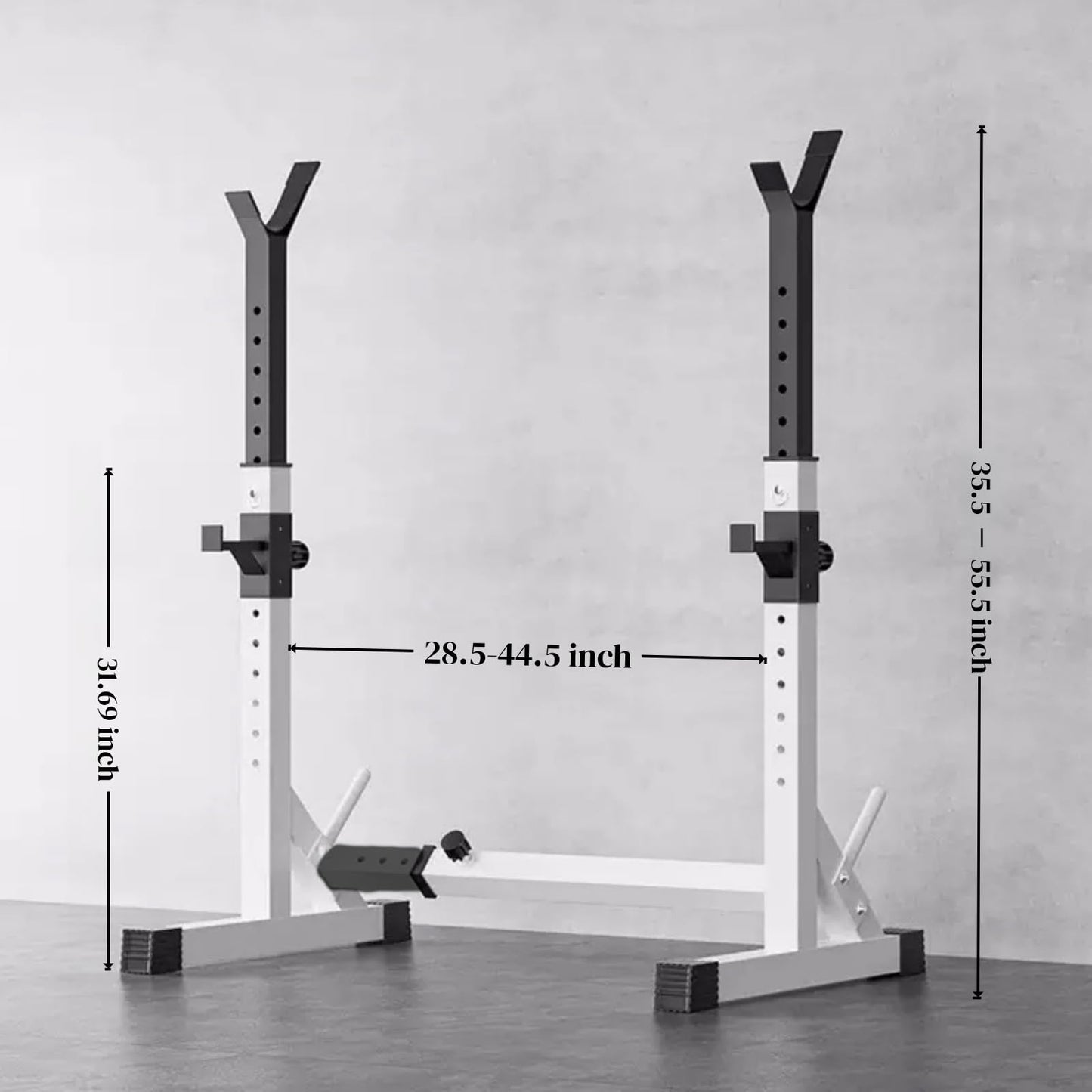 Achamusi Barbell Rack Stand - Multifunctional Adjustable Squat Rack, Heavy-Duty Dumbbell Rack，Strength Training Dip Station, Home Gym Equipment Max Load 550lbs