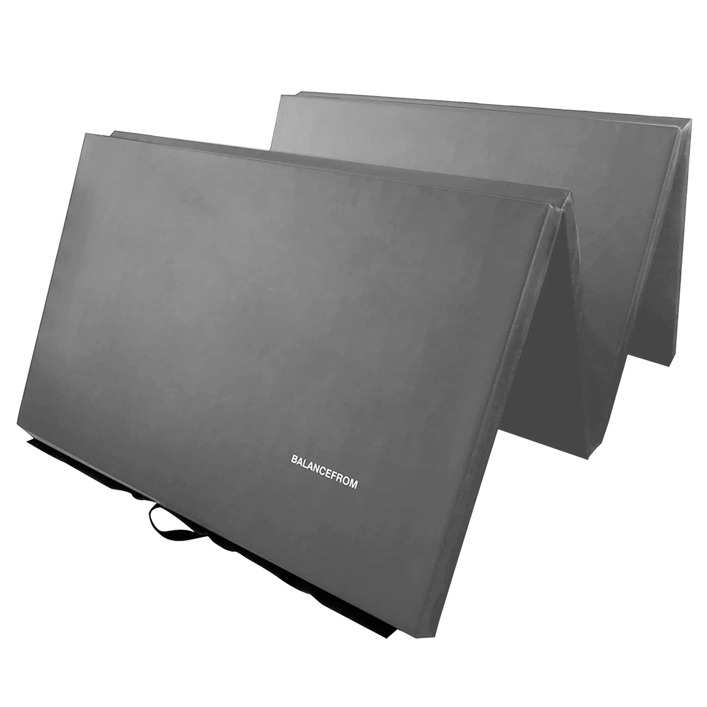 BalanceFrom 10x4 Feet 4-Panel Folding Gymnastics Mat – 2-Inch Thick Pad with Vinyl Surface and Carrying Handles for Tumbling, Yoga, Pilates, Home Workouts, and Martial Arts