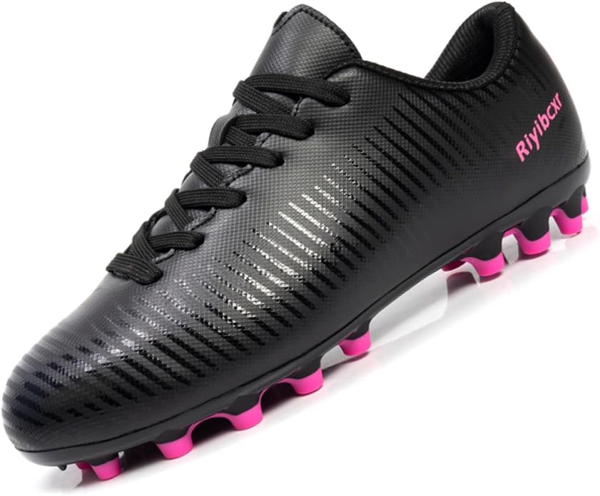 Women Soccer Cleats Lace-Up Turf Football Shoes Indoor Outdoor Low-Top Fustal Soccer Training
