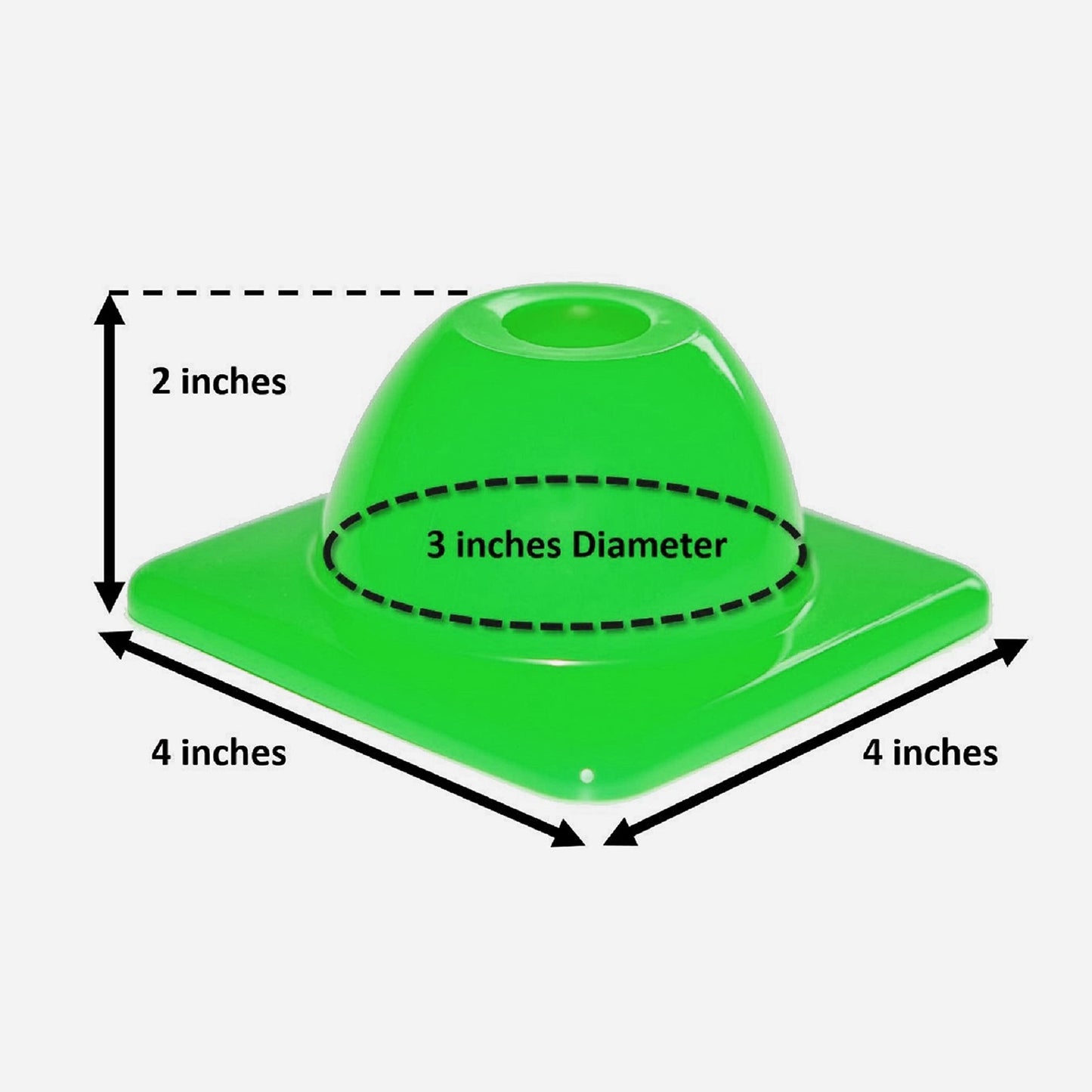 Versatyle 2in Heavy Duty Agility Training Cones for Soccer, Football, Basketball & Sports Drills, Flexible Motorcycle & Traffic Training Cones, Durable, Versatile, High Visibility (Set of 12, Green)