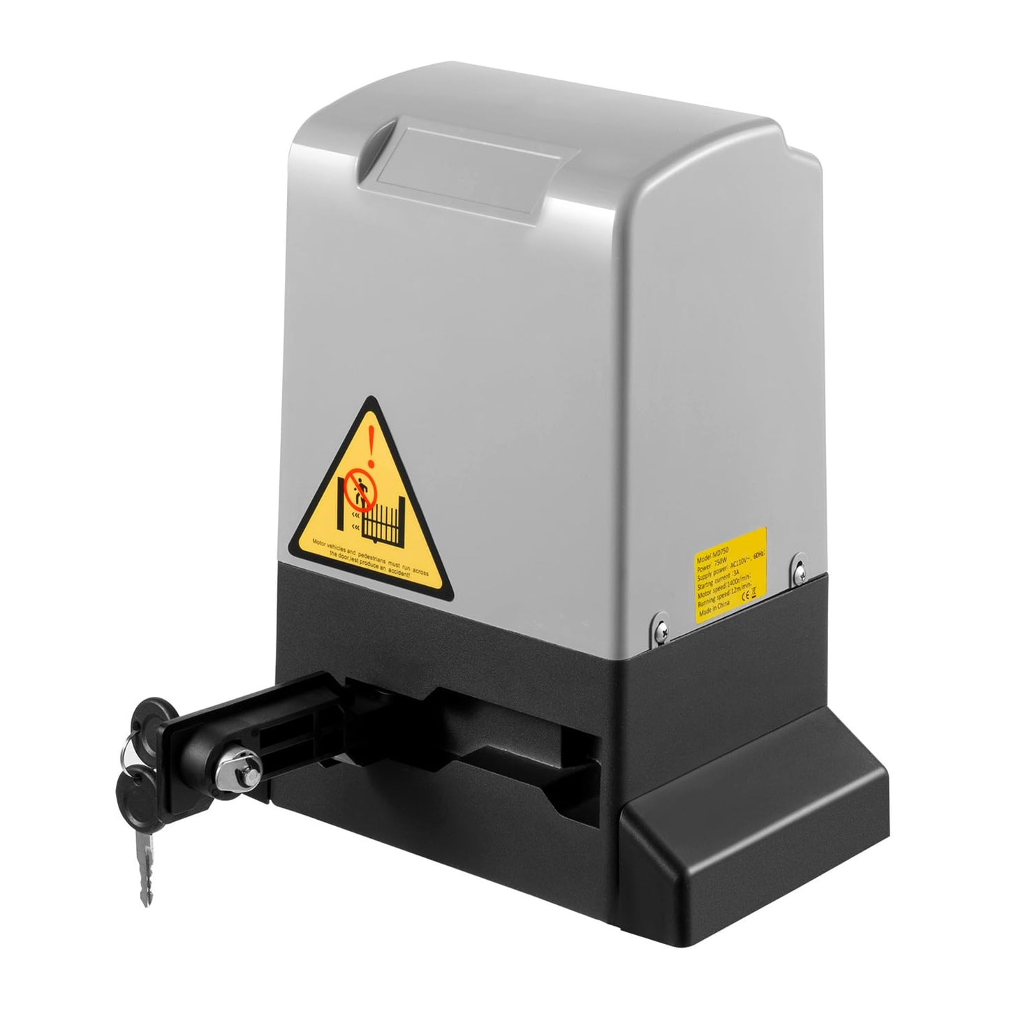 HZOPUTLH 3968lbs Sliding Gate Opener, 750W Automatic Sliding Gate Opener with 2 Remote Controls, Electric Remote Door Opener Kit for Sliding Gates Up to 40 Feet for Courtyard Farm School