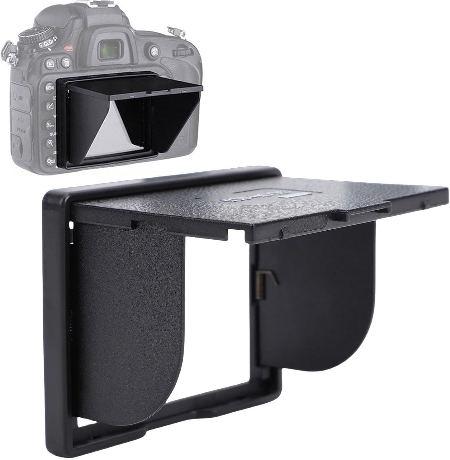 3.2 Inch Zopsc Camera Viewfinder Sunshade, Foldable LCD Screen Sun Hood for Camera Screen, Compatible with Select DSLR
