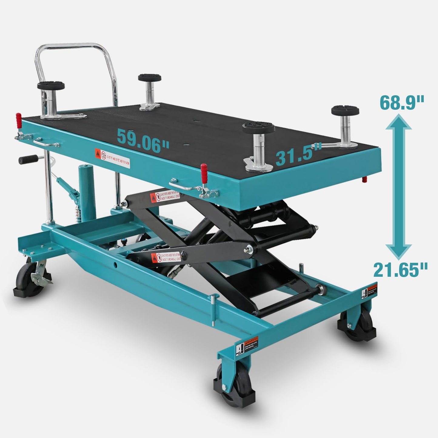 Big RED ATDP10001R Torin 1-Ton Battery Lift Table: Hydraulic Platform for Safe EV/Hybrid Battery Removal & Repair, Insulated Adjustable Tray, Dual Cylinder